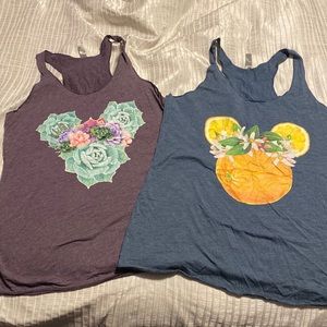Disney Womens XL Tank Top Bundle Floral
